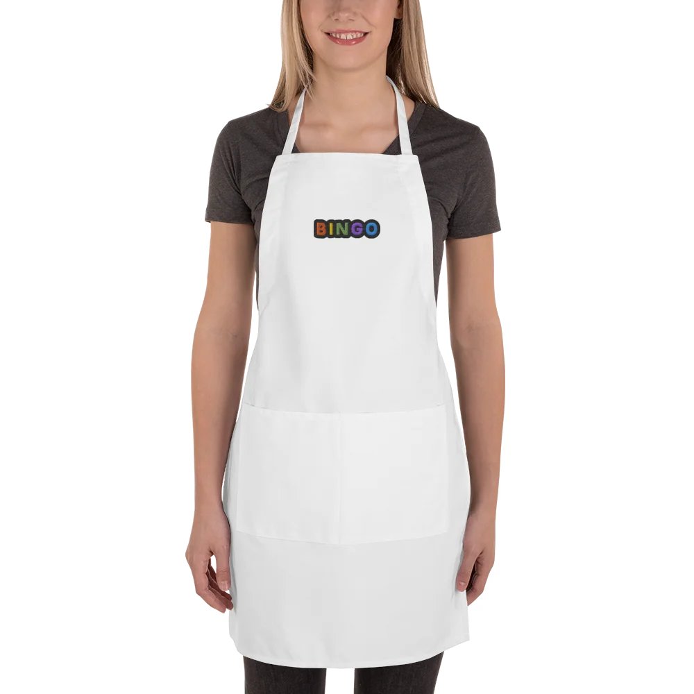 Alt Embroidered Bingo Letters Apron (White) product image (2)