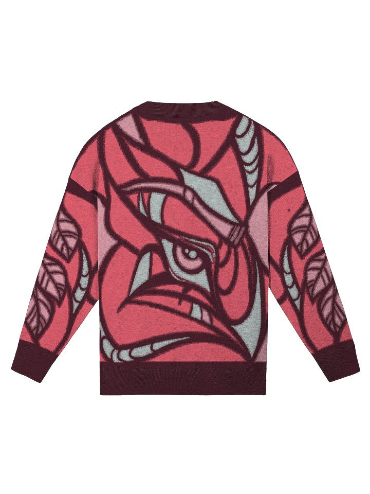 Pink Stained Glass Abstract Rose-Eyeball Unisex Sweater product image (2)