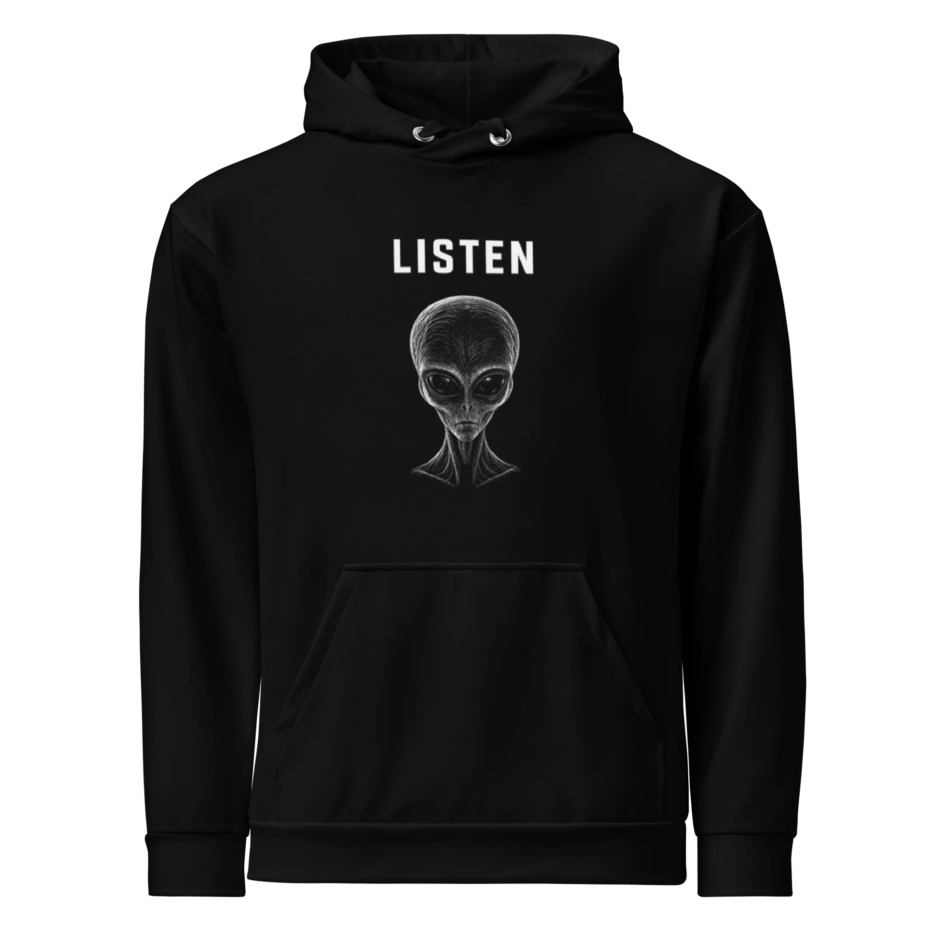 LISTEN Alien – All-Over Print Hoodie product image (1)