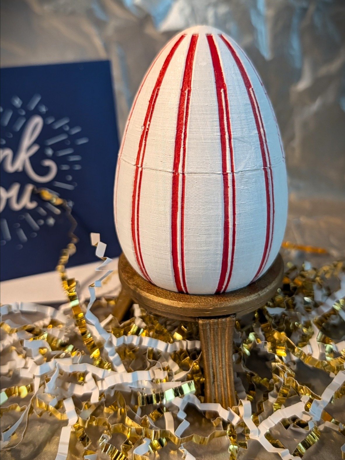 3D Printed Egg Container with Pit Bull Figurine | Hand-Painted Desk Decor Gift product image (3)