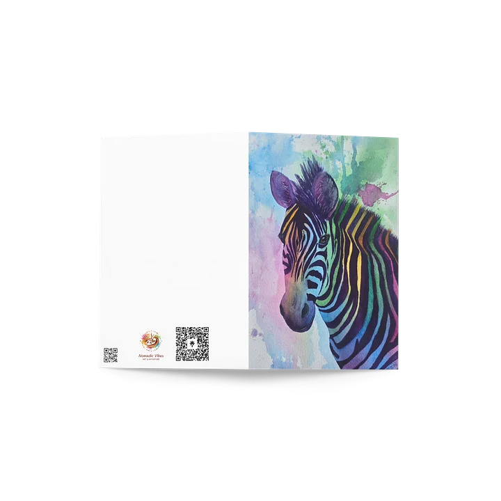 Rainbow Zebra Greeting Card product image (2)