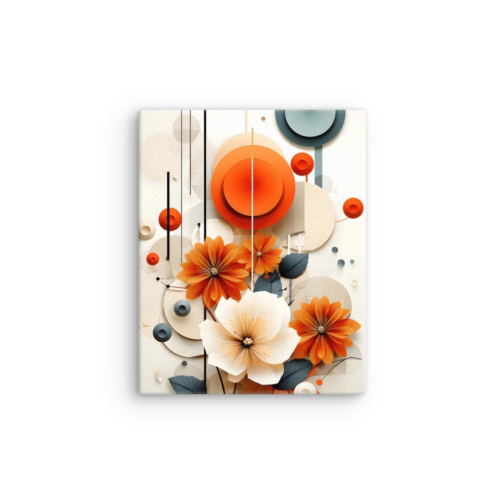 Abstract Geometric Floral Design Canvas product image (3)
