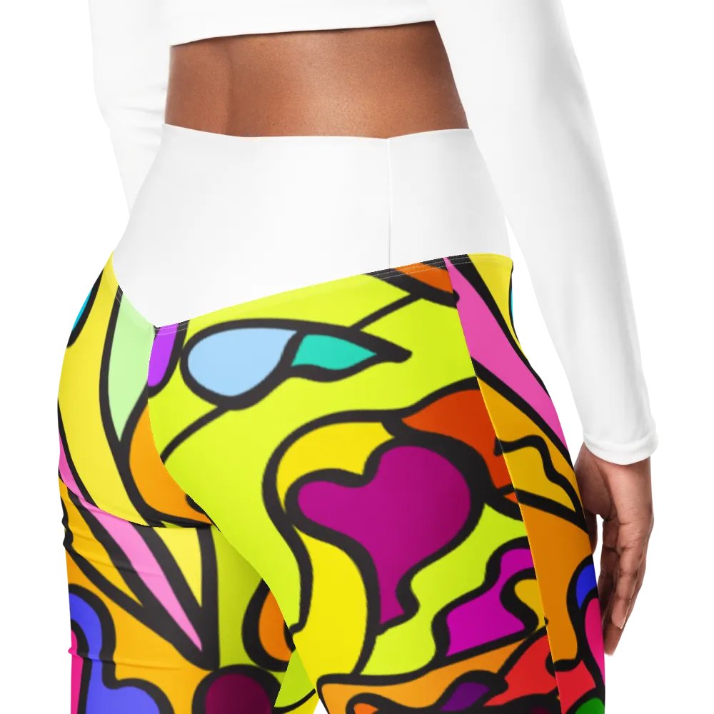SwirlScape Flare Leggings - Wave at Sunset product image (7)