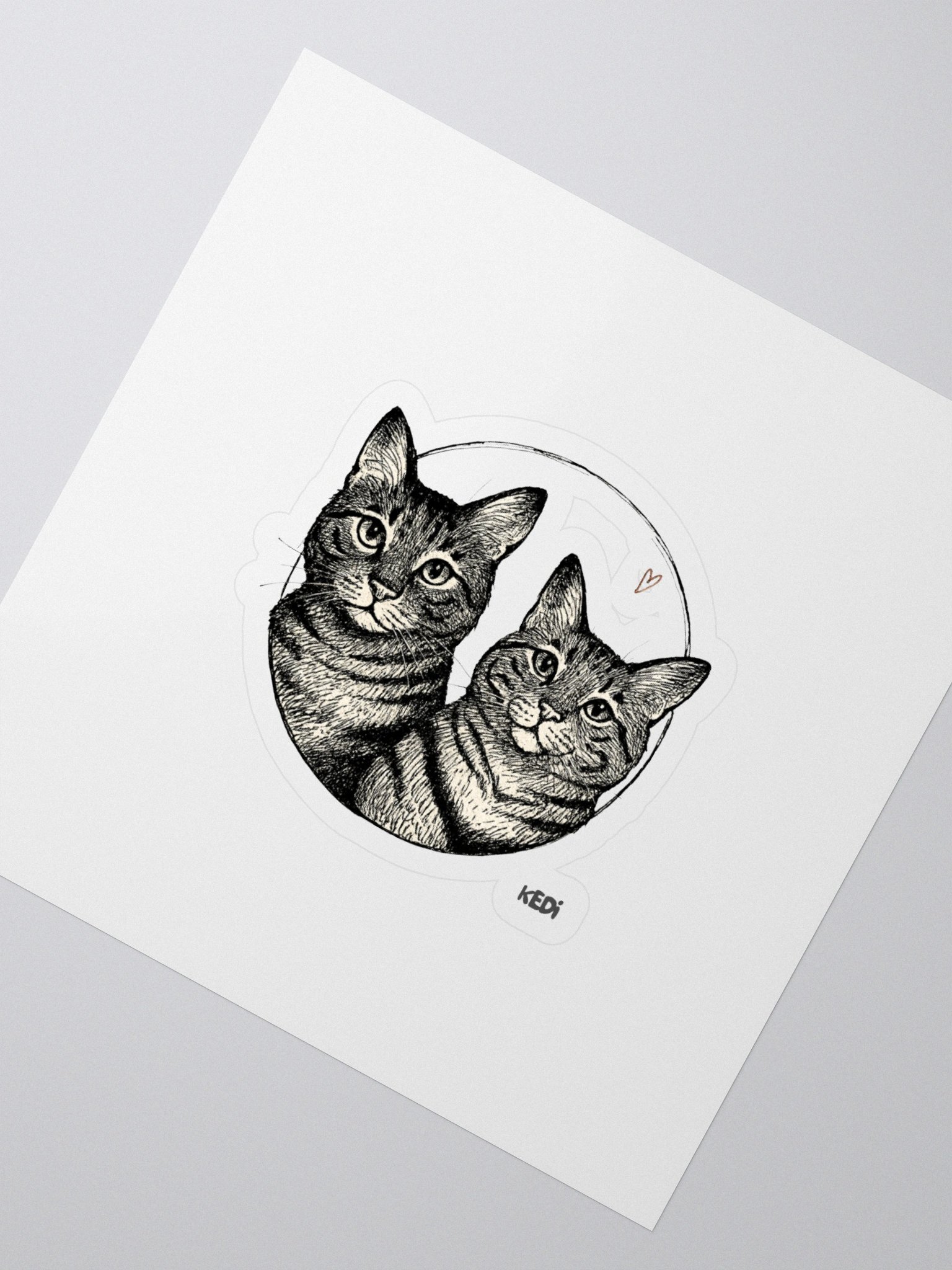 Tabby Love Kiss Cut Stickers Set product image (2)