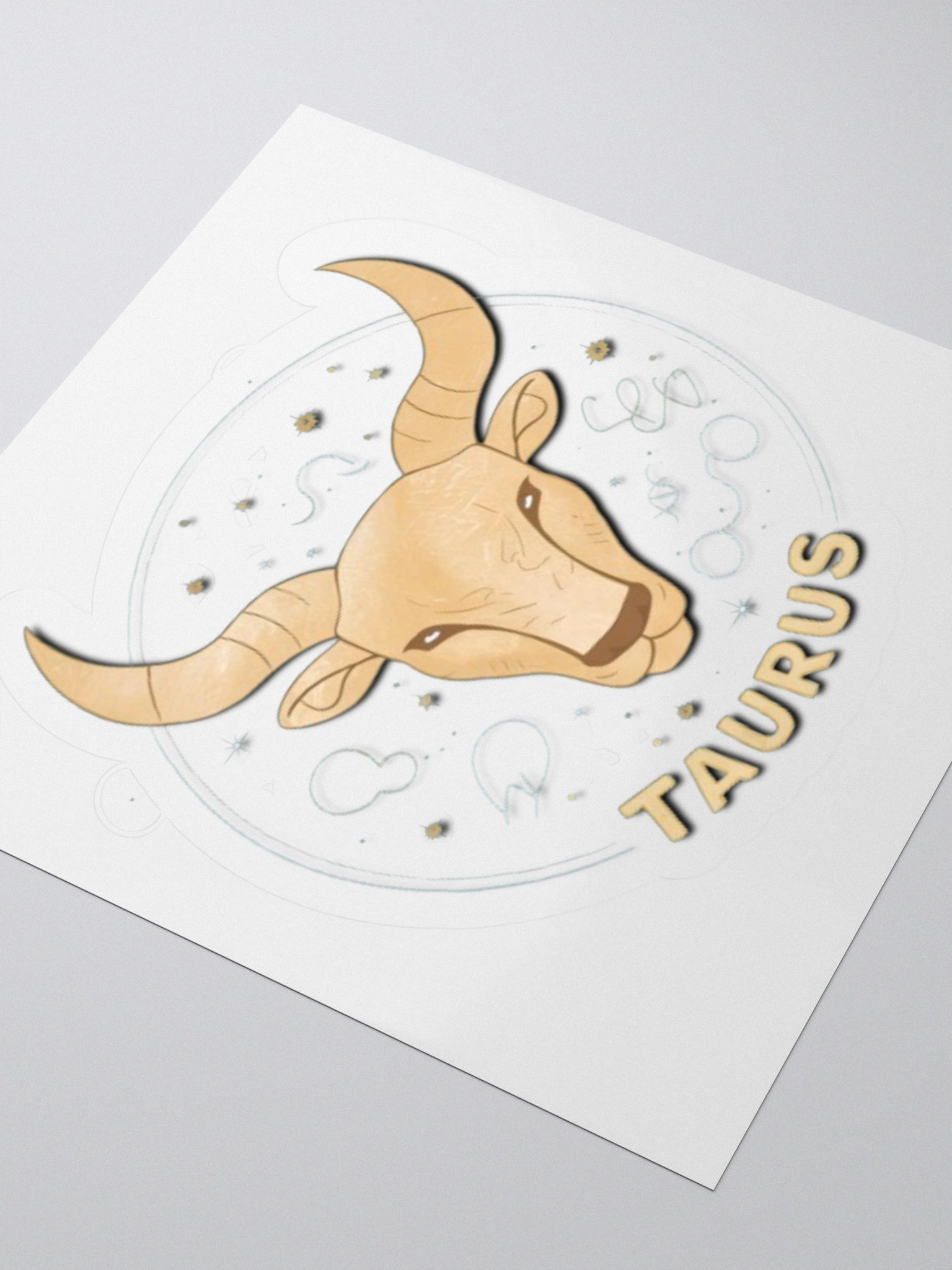 Taurus Zodiac Sticker - Exclusive Bull Design | TDS Music product image (9)