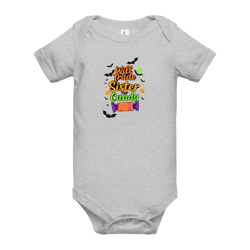 Will Trade Sister For Candy Baby Romper Onesie product image (10)