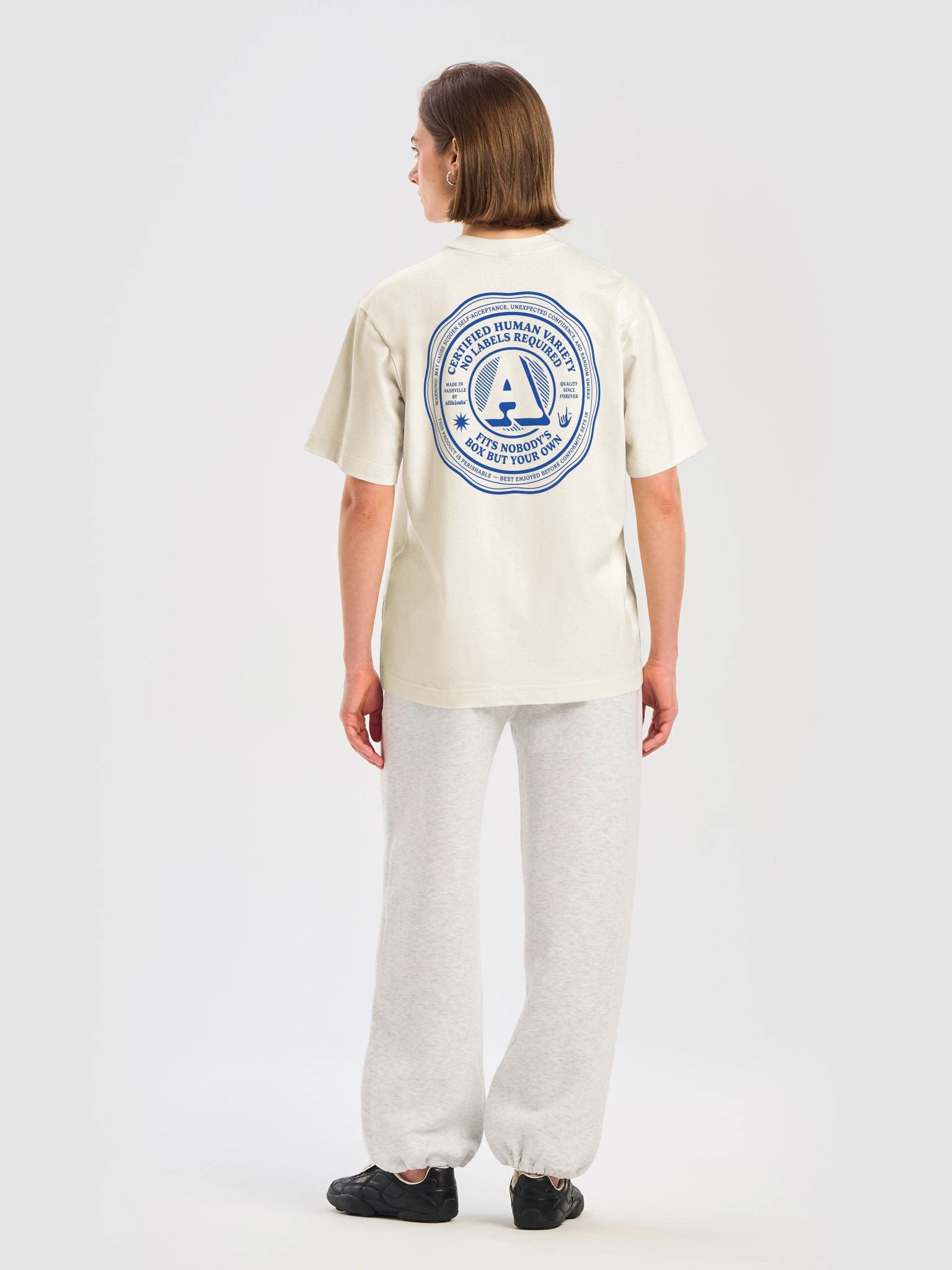 the 'labels' tee | double hit | light product image (10)