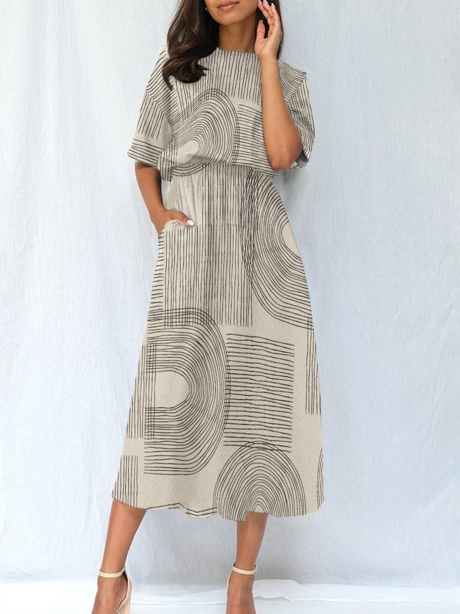 Abstract Geometric Print Maxi Dress product image (2)
