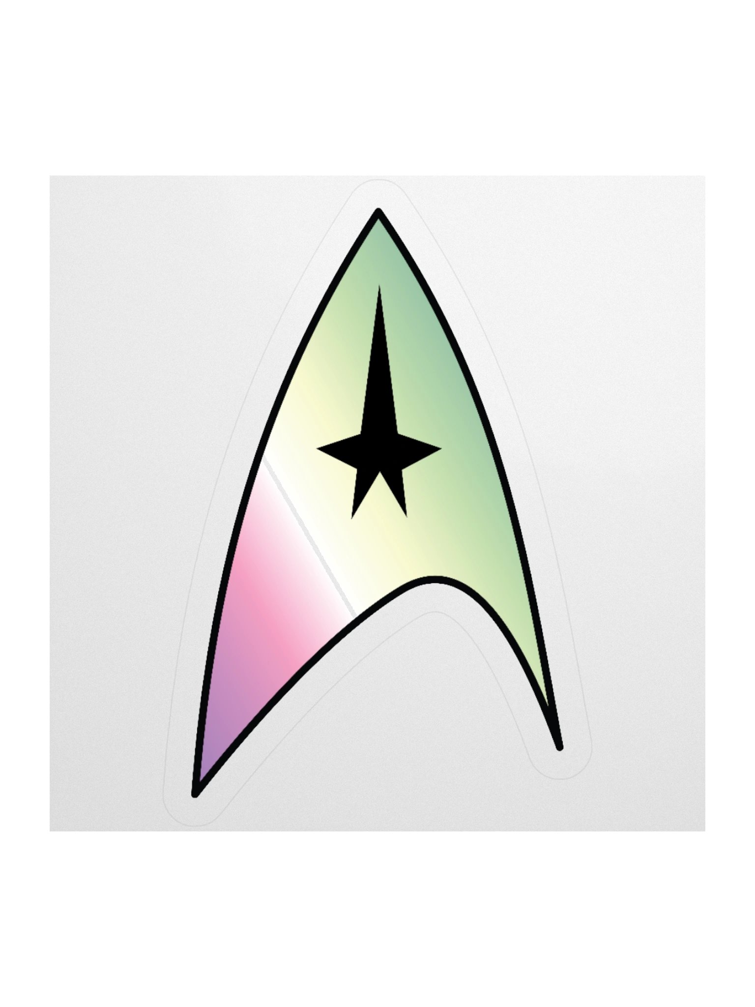 Genderfae Pride Gradient Starfleet Sticker product image (3)