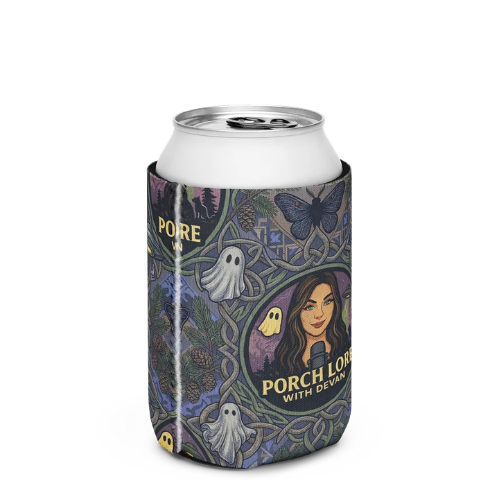 PORCH LORE DEVAN PERIWINKLE MOTH COOZIE CAN COOLER product image (2)
