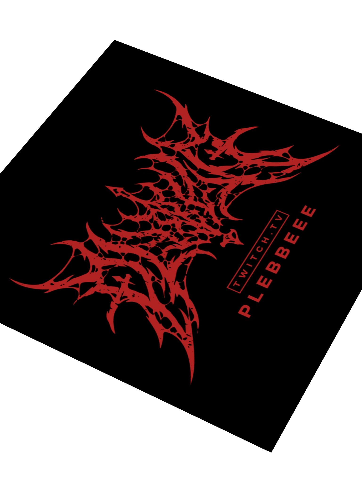 PLEBBEEE Metal Sticker | Black/Red product image (3)