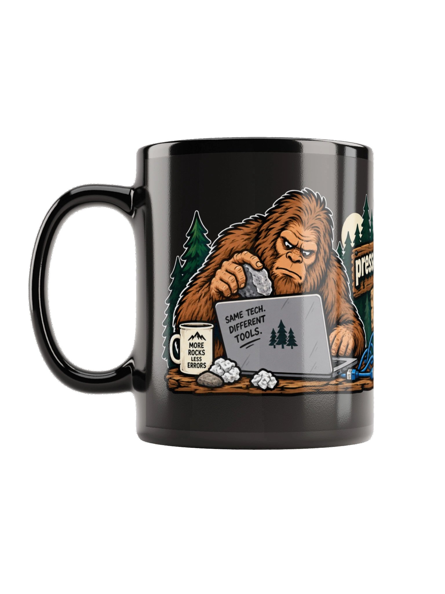 PATB Sasquatch Black Glossy Mug product image (1)