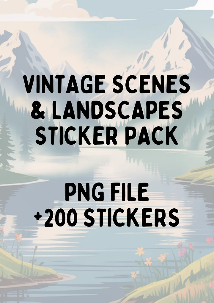 Scenes & Landscapes Sticker Pack (Vintage Style) product image (1)