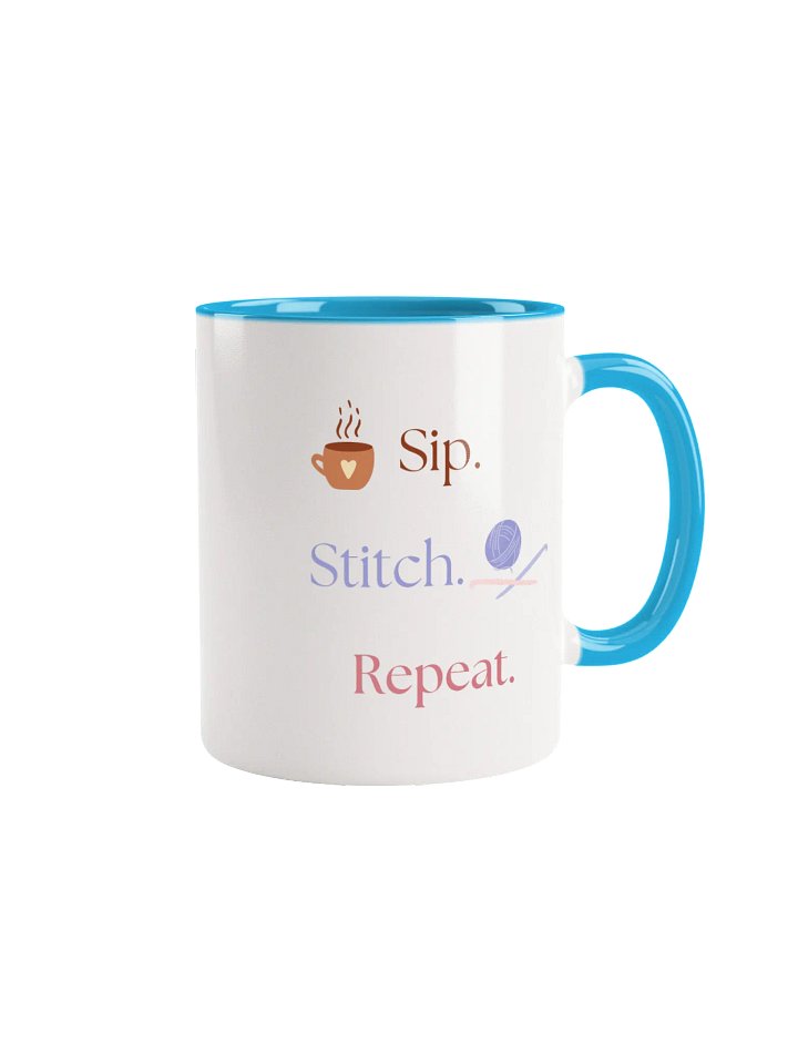 "Sip. Stitch. Repeat." Coffee Mug product image (10)