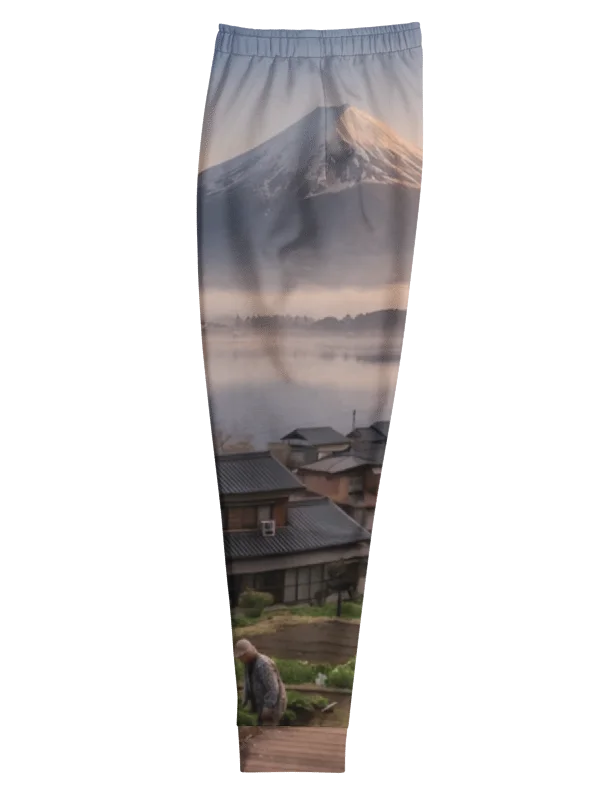 Mount Fuji Recycled Men's Joggers | Eco-Friendly Graphic Sweatpants product image (4)