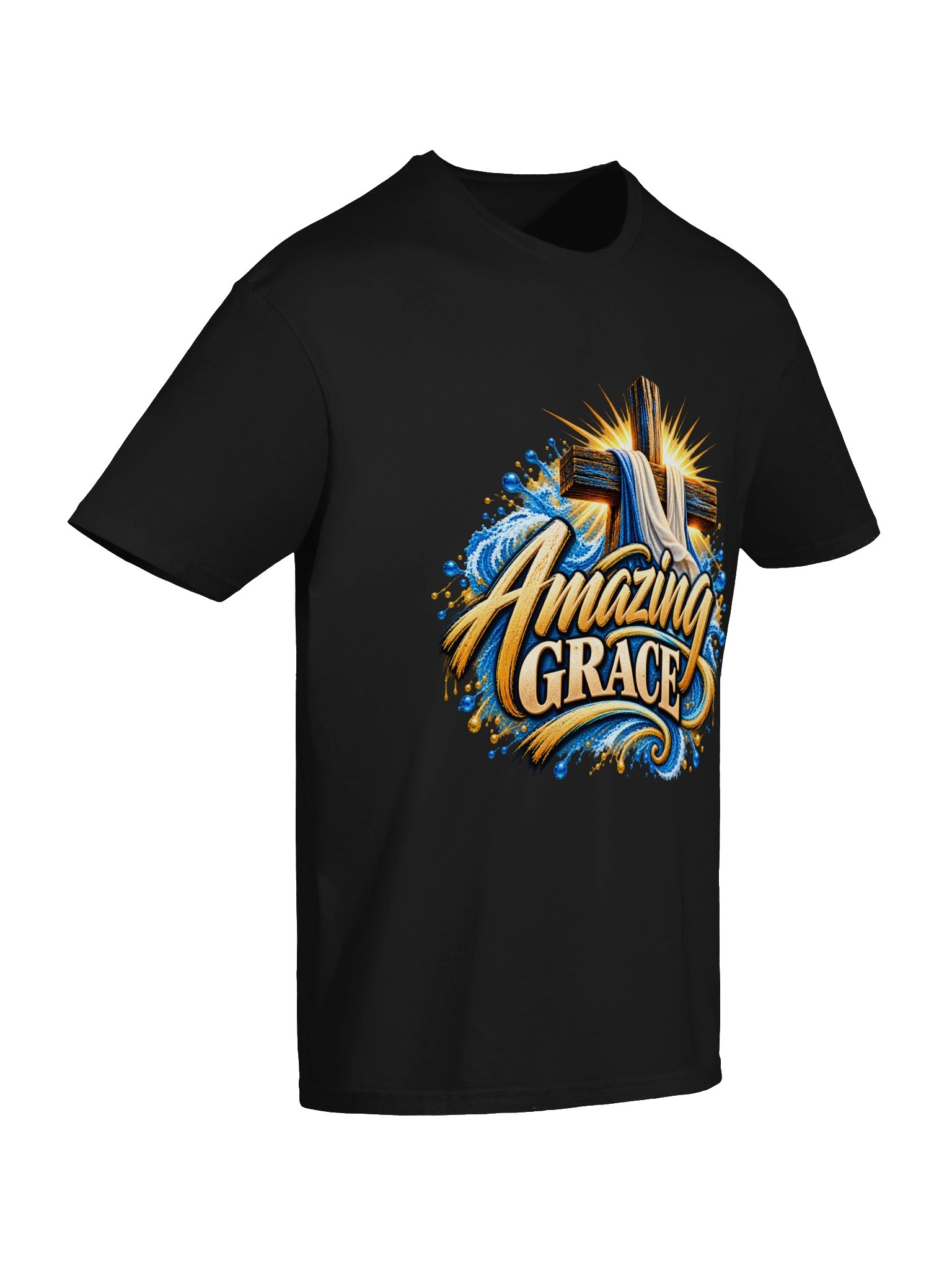 Amazing Grace Cross Christian T-Shirt product image (49)
