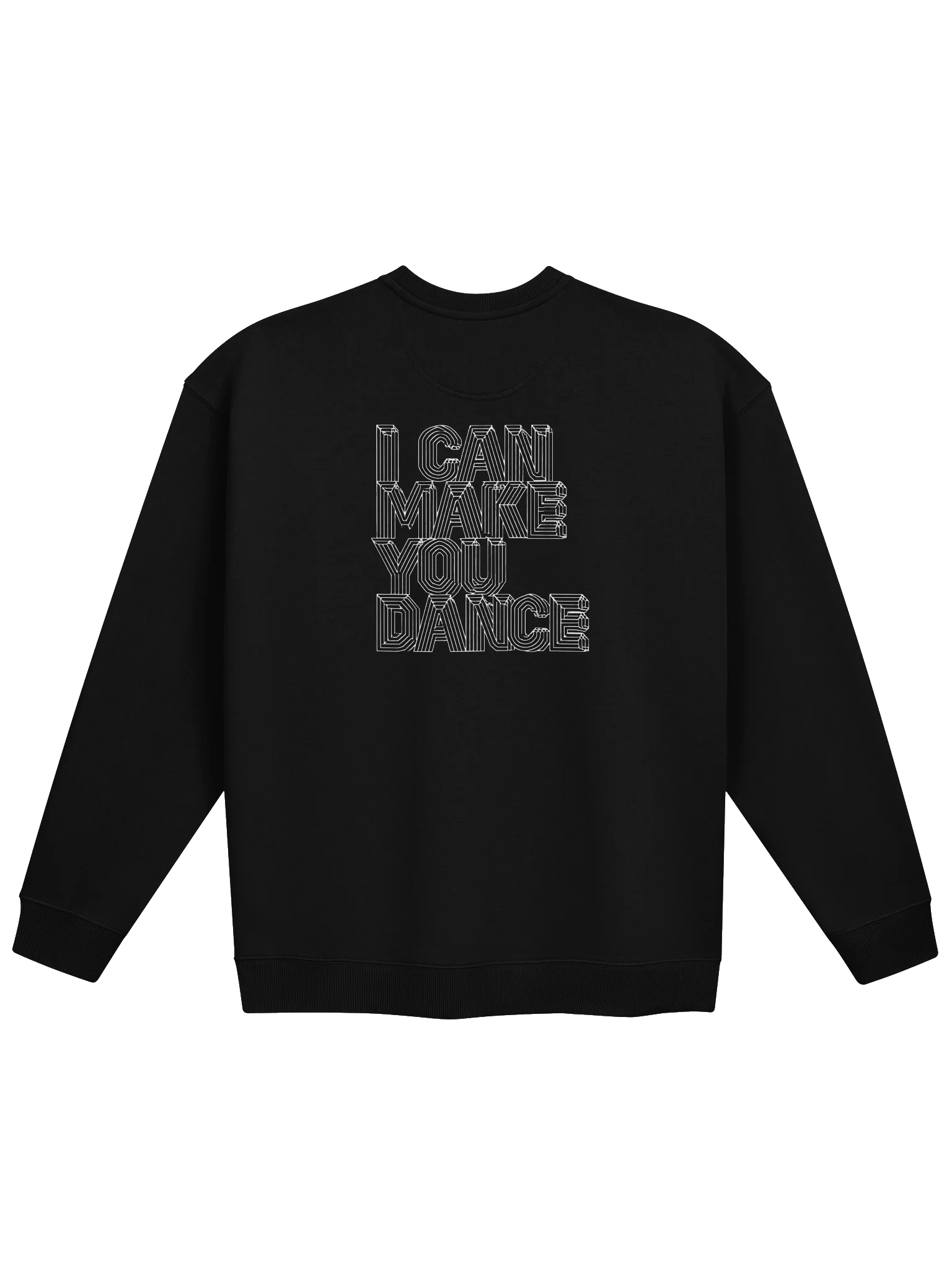 LABEL LOGO W/ I CAN MAKE YOU DANCE ON BACK (Unisex Organic Oversized Sweatshirt) product image (5)