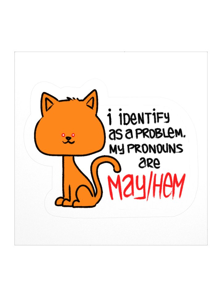 Problem Cat Sticker product image (3)
