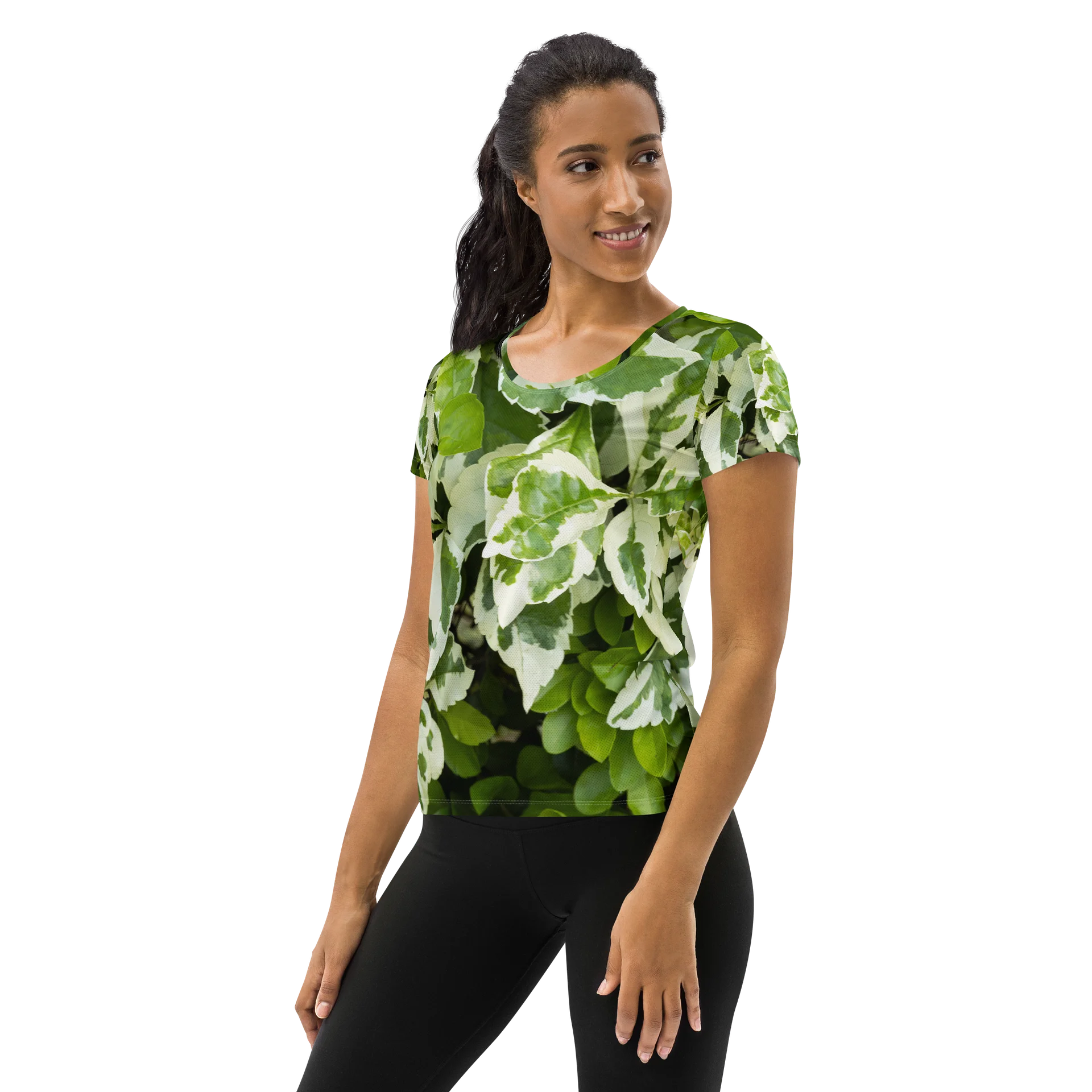 Moss & Parch All-Over Print Women's Athletic T-Shirt product image (3)