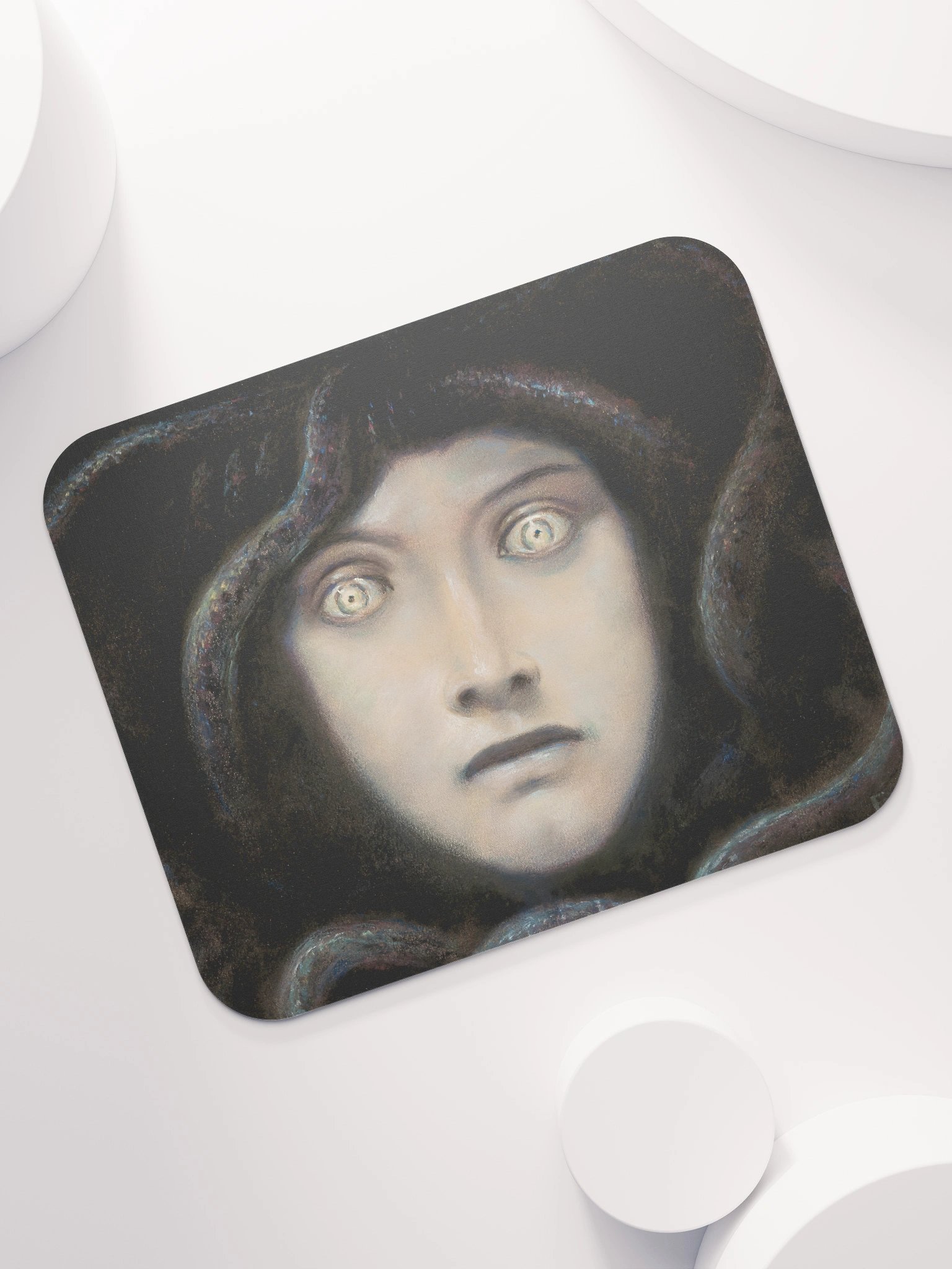 Franz von Stuck – Head of Medusa (“Medusa’s Gaze”) Mouse Pad product image (7)