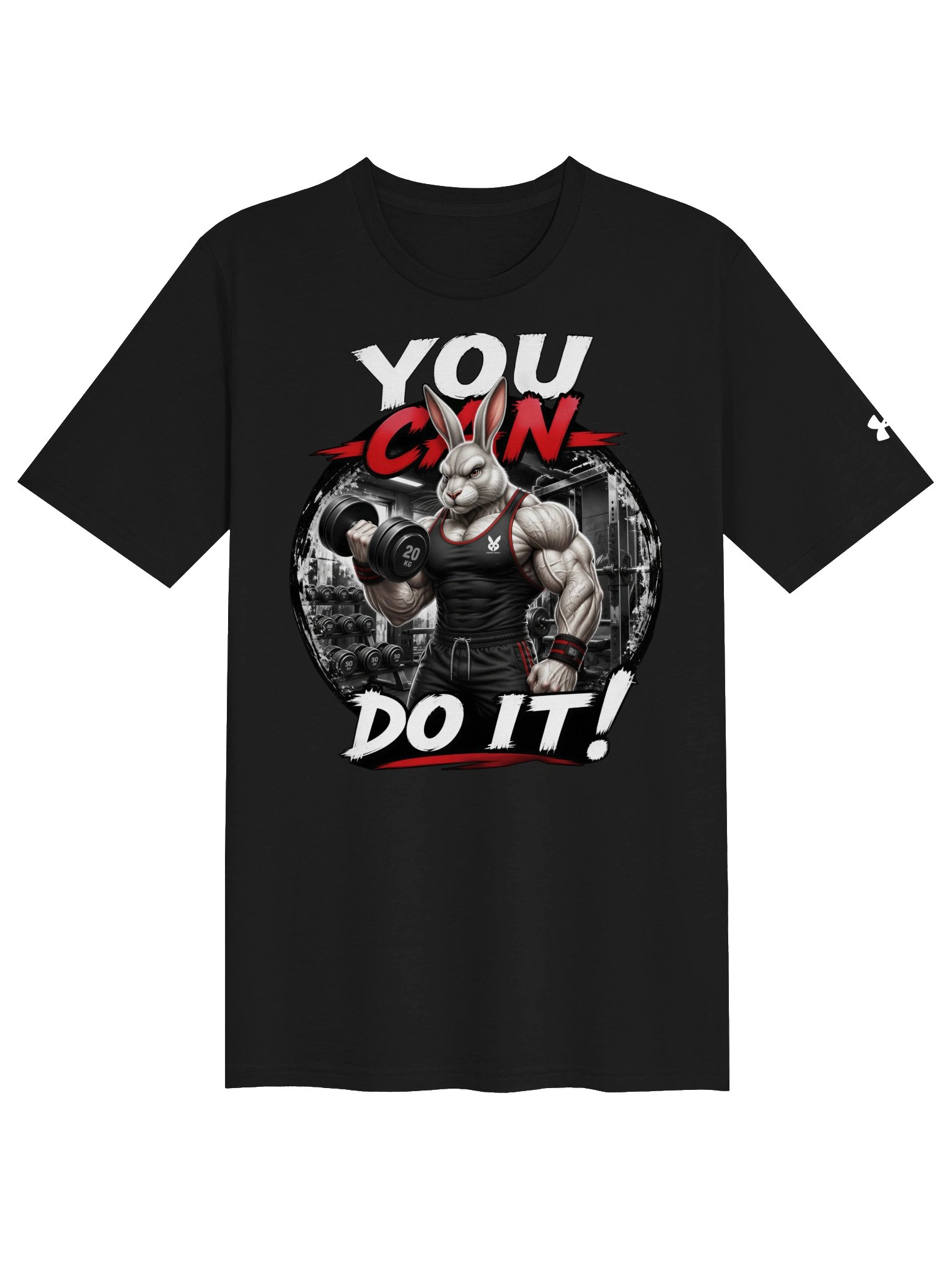 You Can Do It! Gym Rabbit Athletic Tee product image (1)