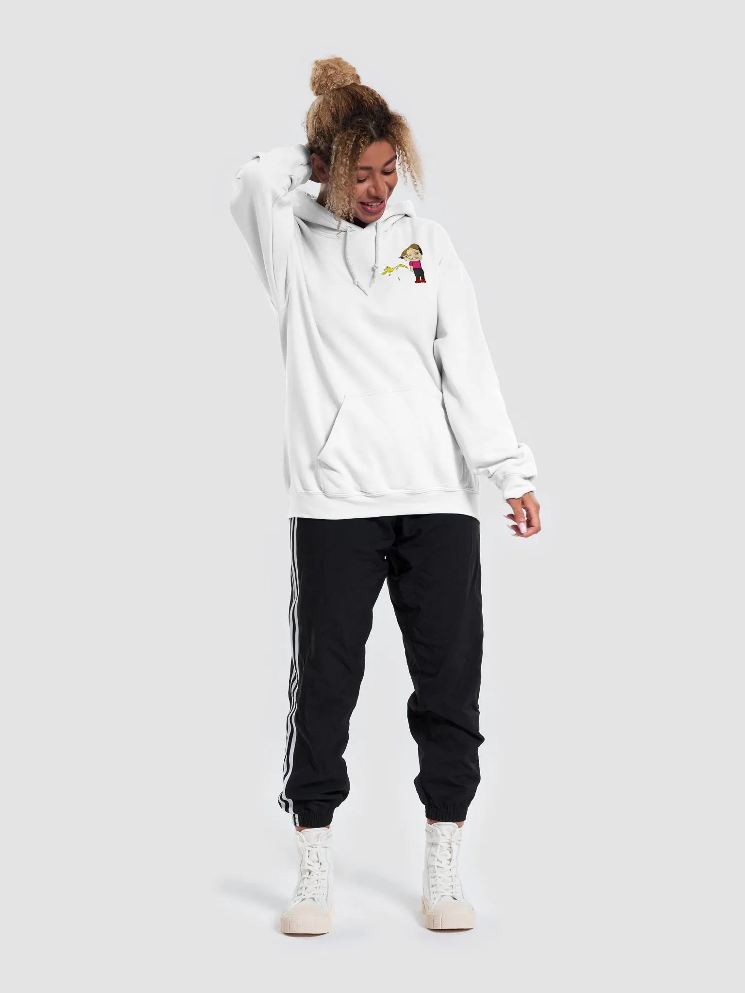 PISS OFF! - Warm Hooded Hoodie with hood product image (5)