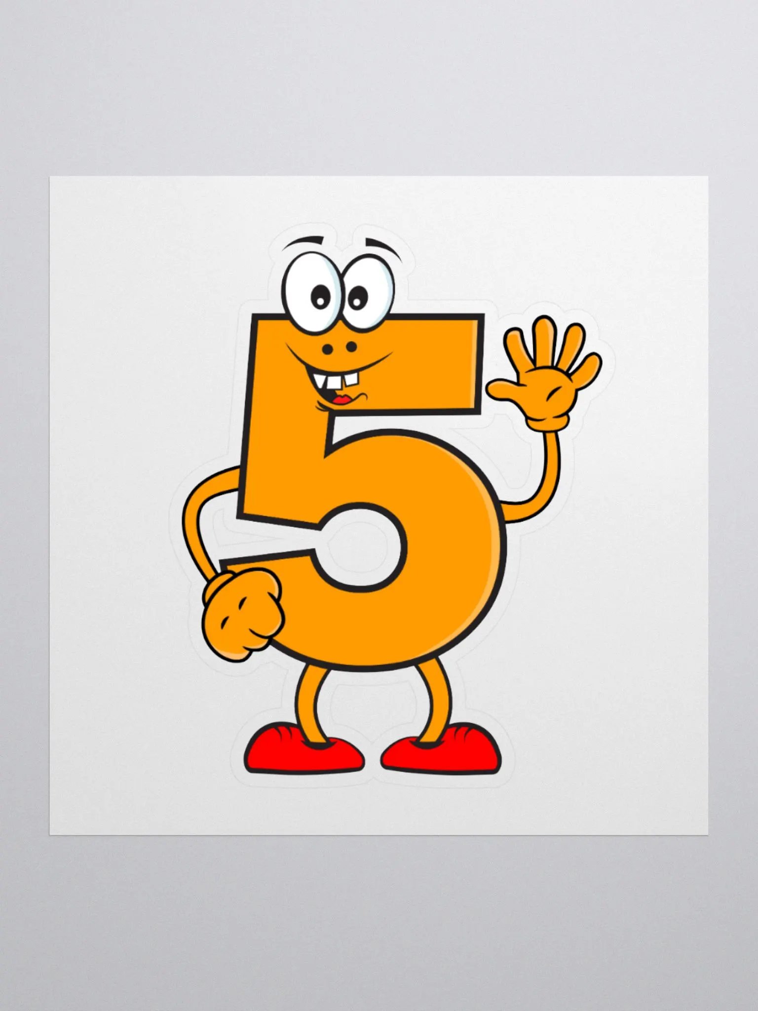 NUMBER 5 THUMBS-UP STICKER product image (3)