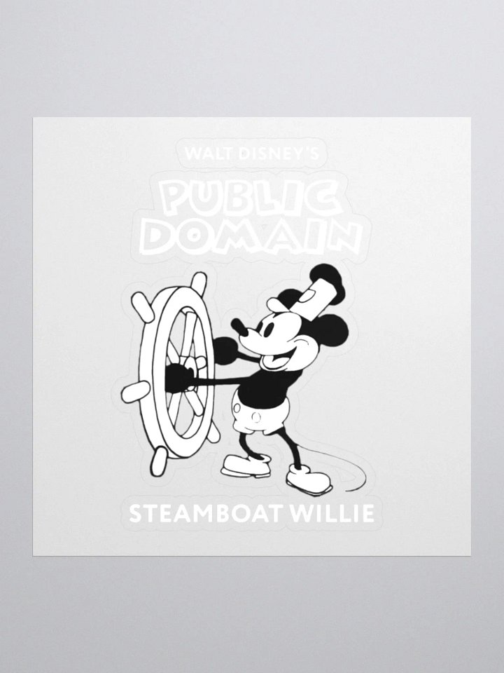Walt Disney's Public Domain: Steamboat Willie Sticker product image (3)