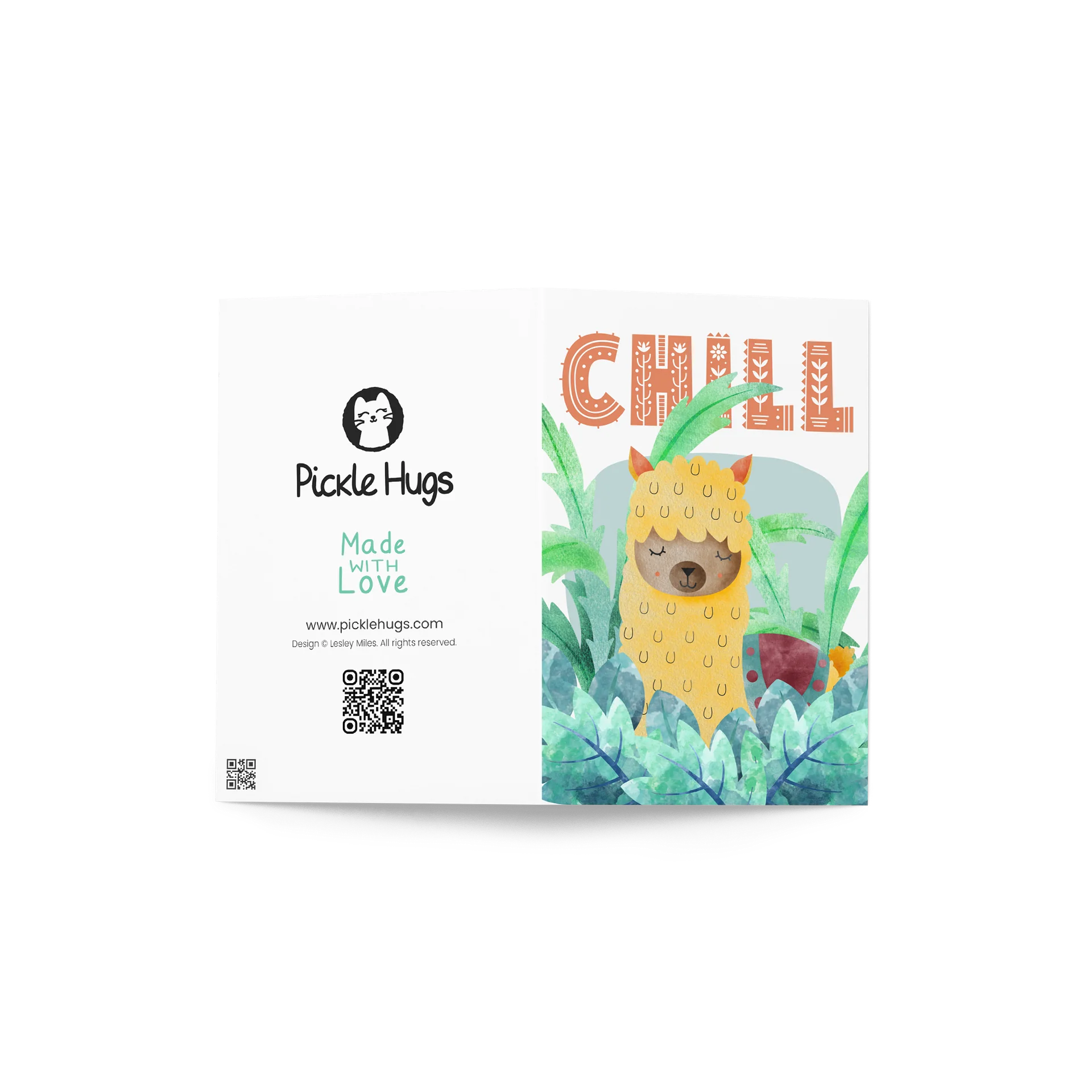 Chill Cute Llama Card product image (2)