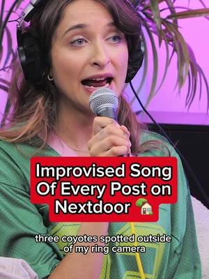 EVERY post on Nextdoor as a 🎶song🎶 New episodes of Syd & Olivia Talk Sh*t every Tuesday wherever you get your podcasts! Someone buy us autotune equipment. We’re desperate. #improv #improvsong #nextdoor #suburbtalks 