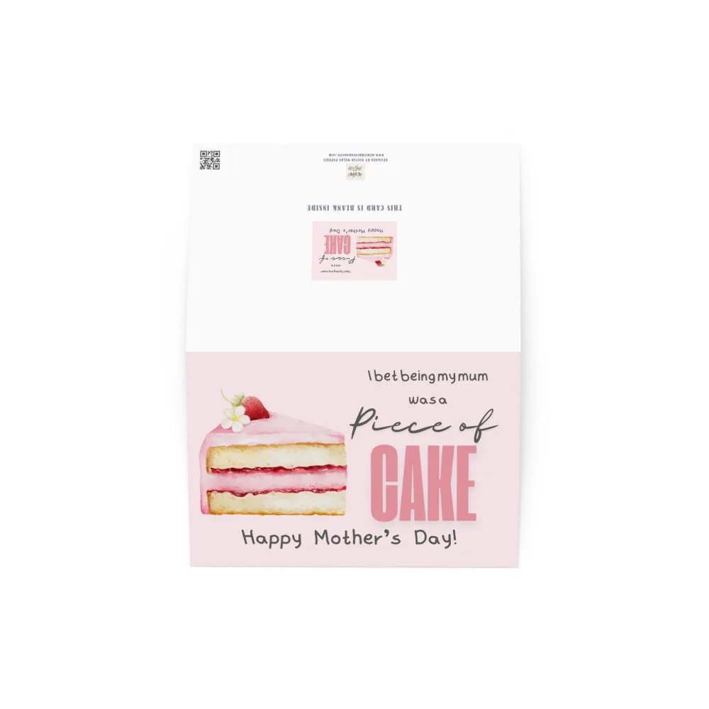 Funny Mother's Day Card I bet being my mum was a piece of cake product image (5)