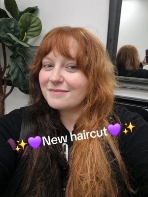 New haircut 💜✨ It feels so good to have all that weight off! #haircut #shaghaircut #FYP 