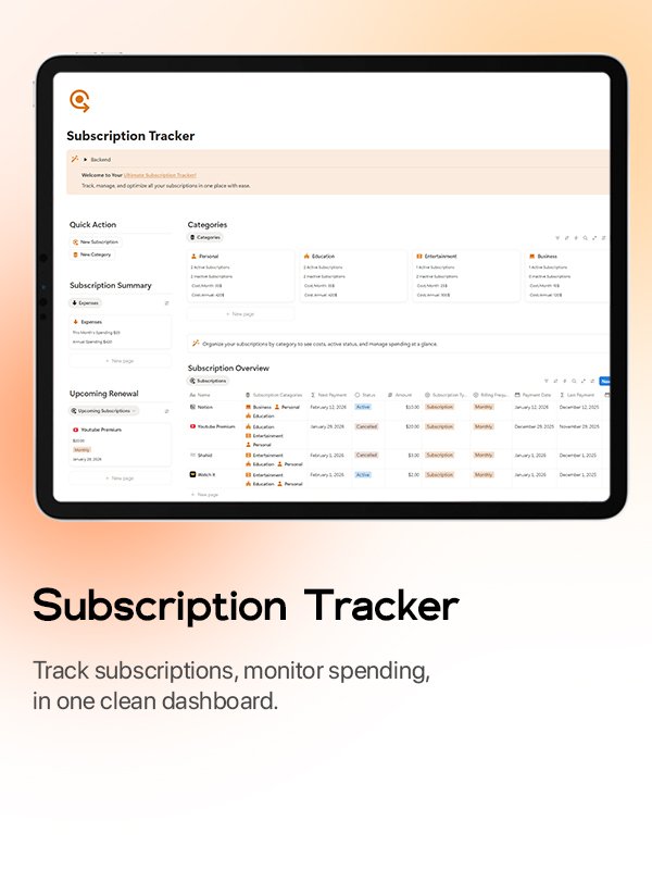Subscription Tracker product image (1)