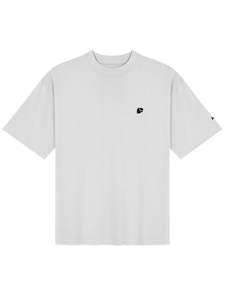FMB ∣ JETLAG DINO Left Chest Embroidered Oversized Tee White product image (1)