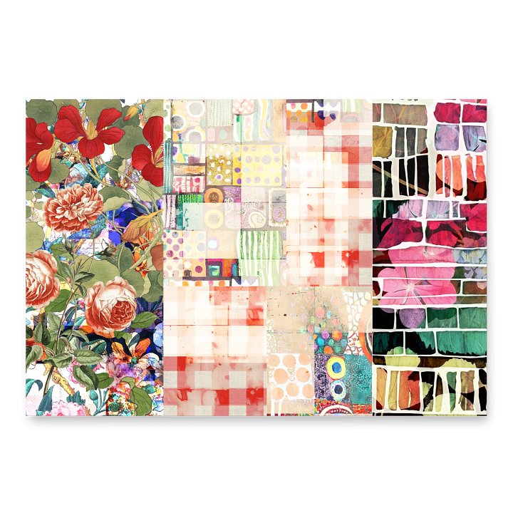 Edward Martin Mixed Media Collage Sheets No.342-Set of 3 Different Papers product image (2)