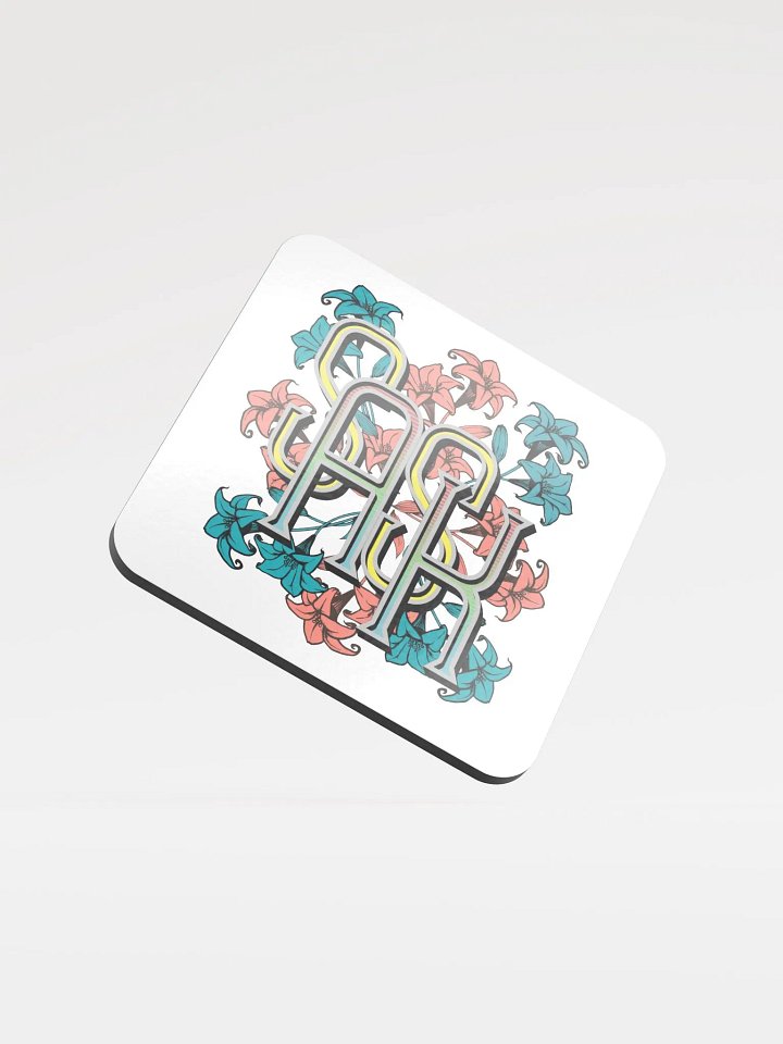 Sask Saskatoon Saskatchewan Flower Bloomed Initials Cork Coaster Set product image (2)