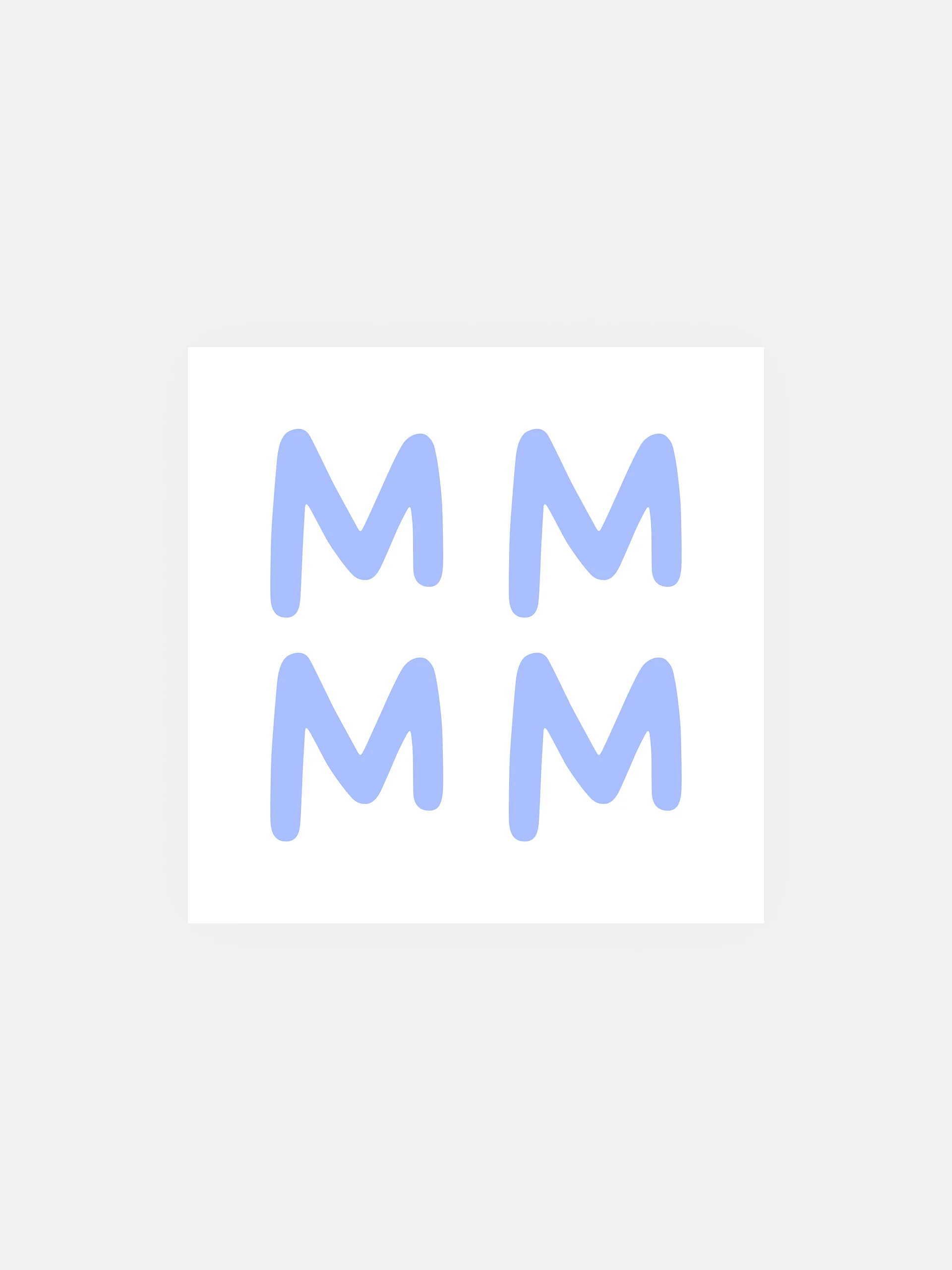 MUYE LOGO STICKERS - BABY BLUE product image (1)
