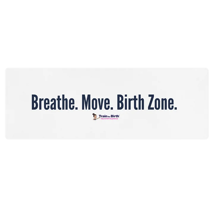 Train for Birth® Breathe Move Birth Zone White/Navy Yoga Mat product image (1)