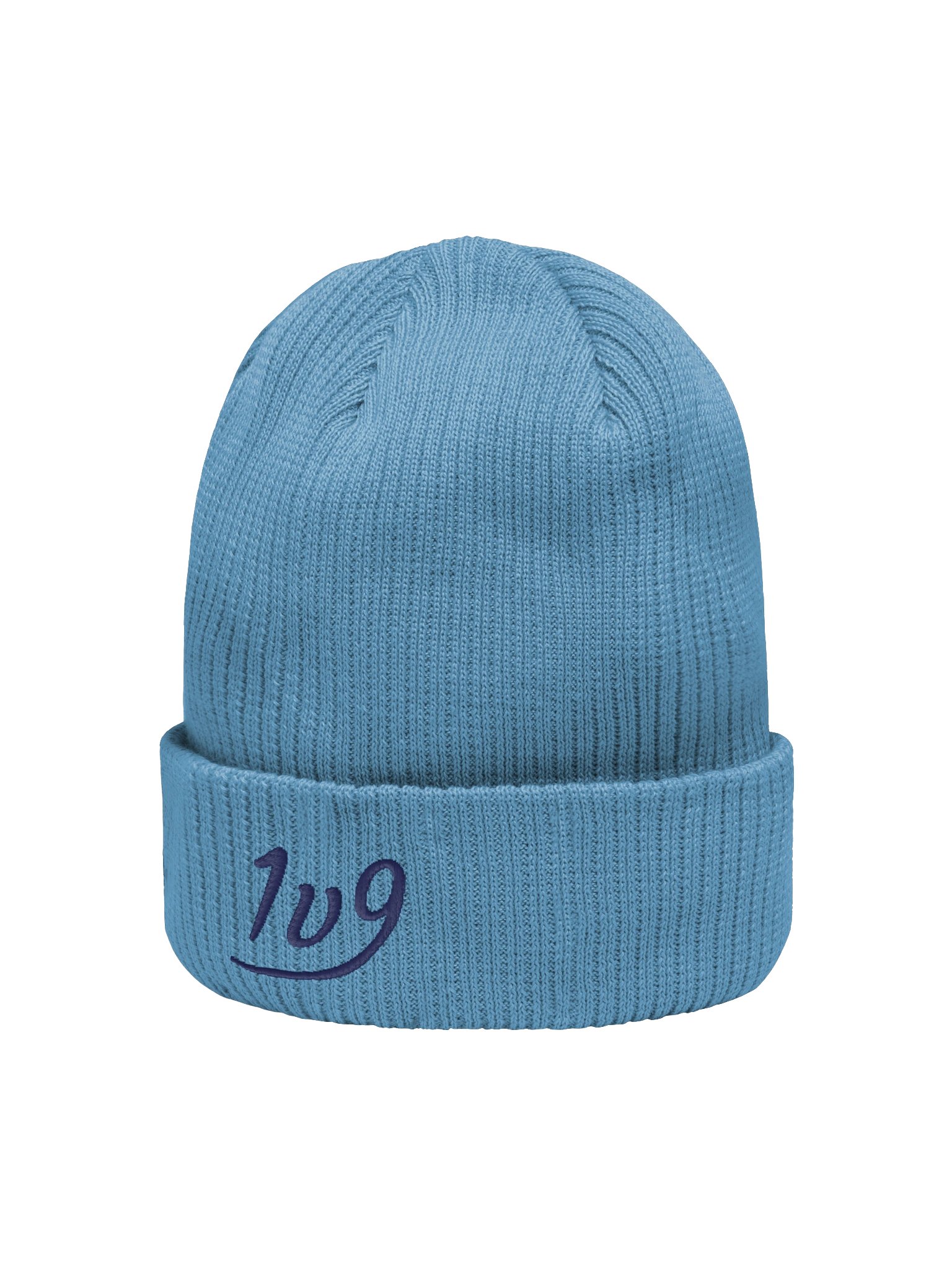 1v9 Ribbed Beanie – Navy Stitch product image (2)