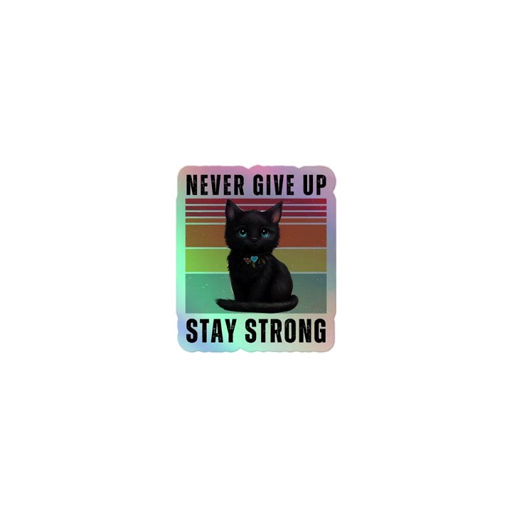 Whimsical Holographic Cat Sticker Sheet product image (1)