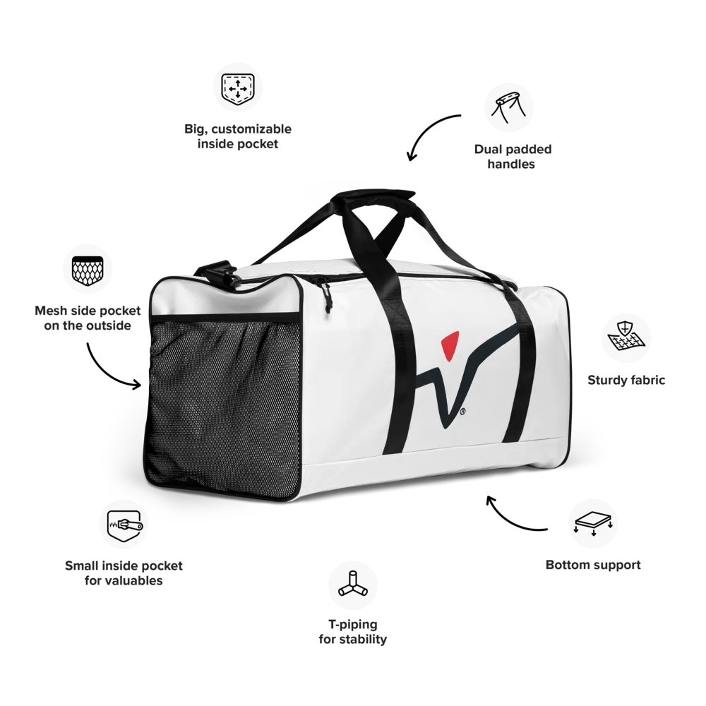 FTA - Checkmark Chic All-Over Print Duffle Bag product image (10)