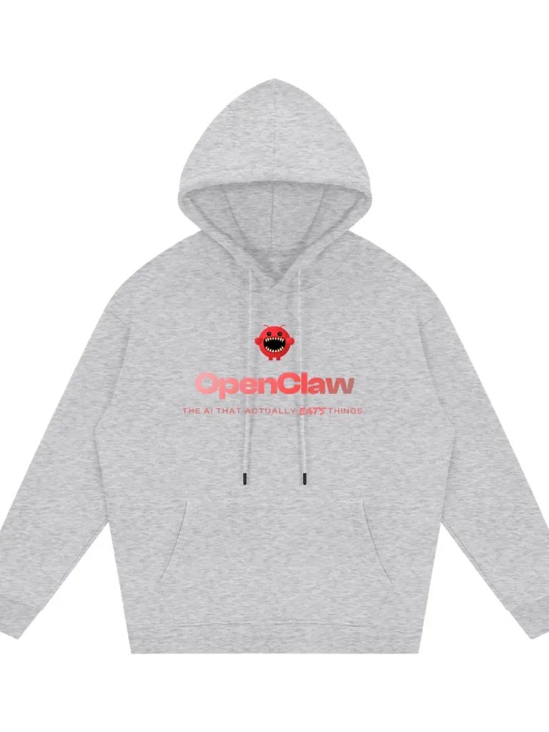 Open claw Hoodie: The ai that actually EATS things. product image (1)