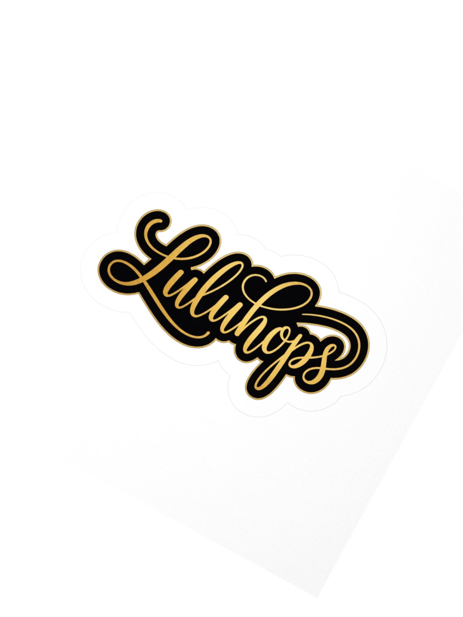 Luluhops Gold Script Sticker product image (2)