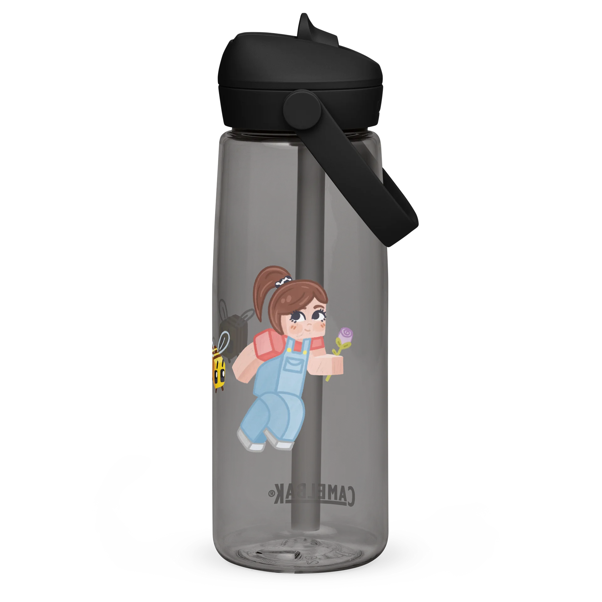 Bee Team Flip Straw Water Bottle by Courtilly product image (1)