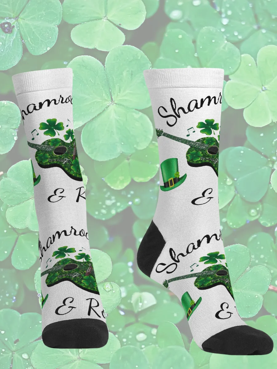 Shamrock & Roll Crew Socks product image (1)