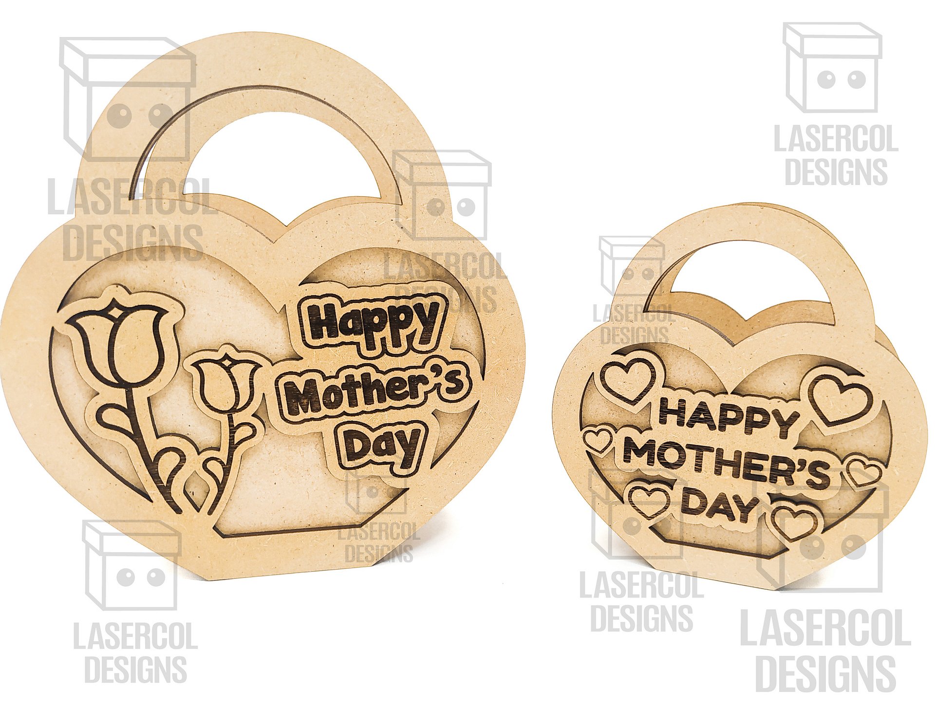 Mother's Day Gift Basket (3 Sizes) - Laser Cut Files product image (2)