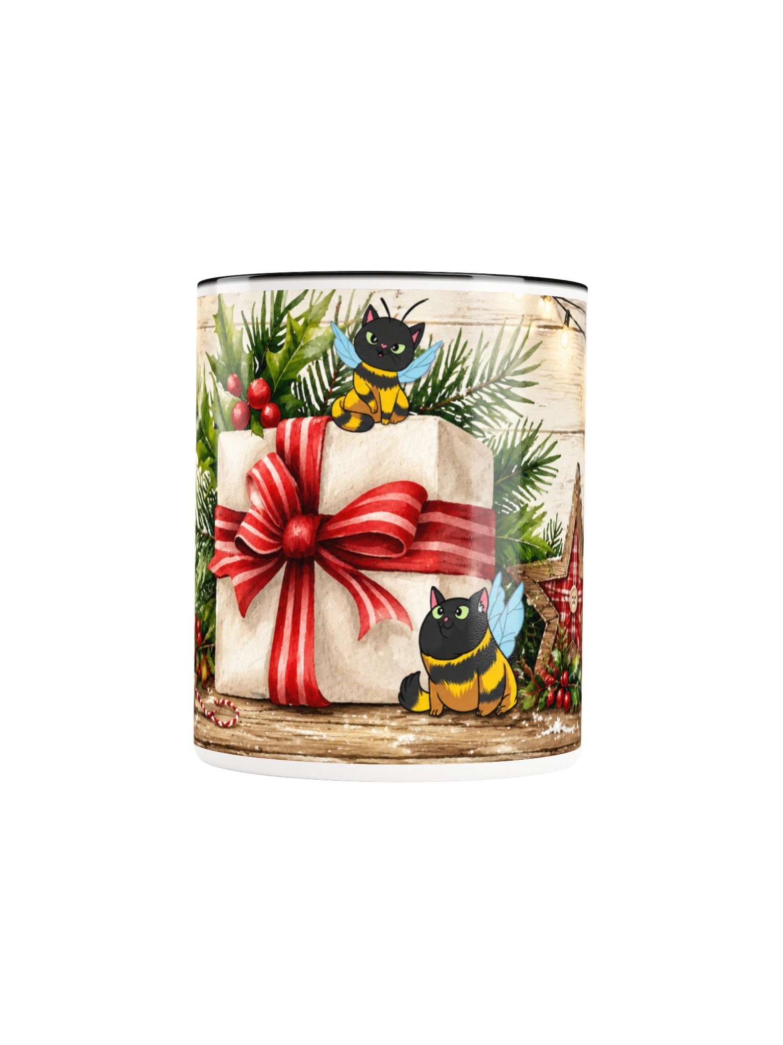 Rustic Christmas Cat Mug product image (35)