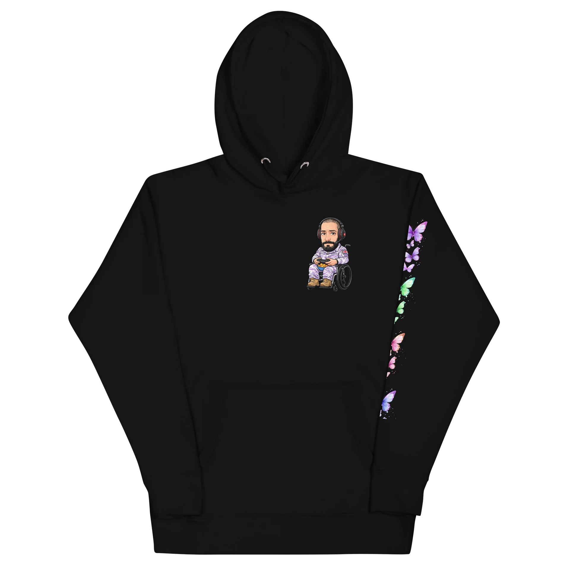 Lady’s hoody black product image (3)