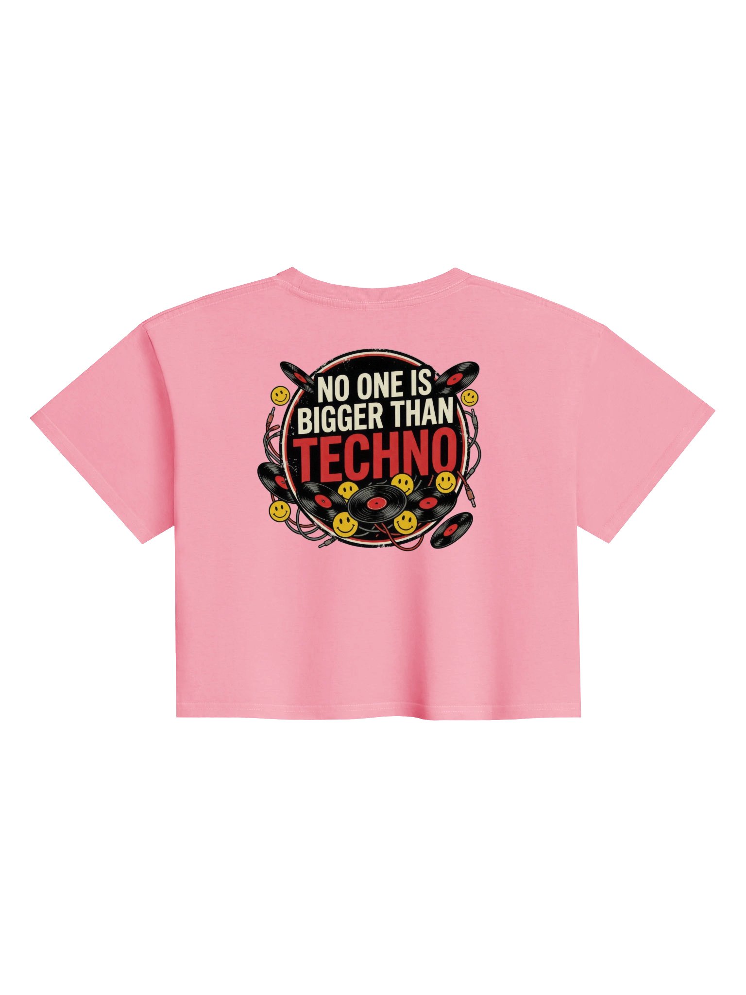 No One Is Bigger Than Techno Women's Premium Crop Top Double Sided product image (3)