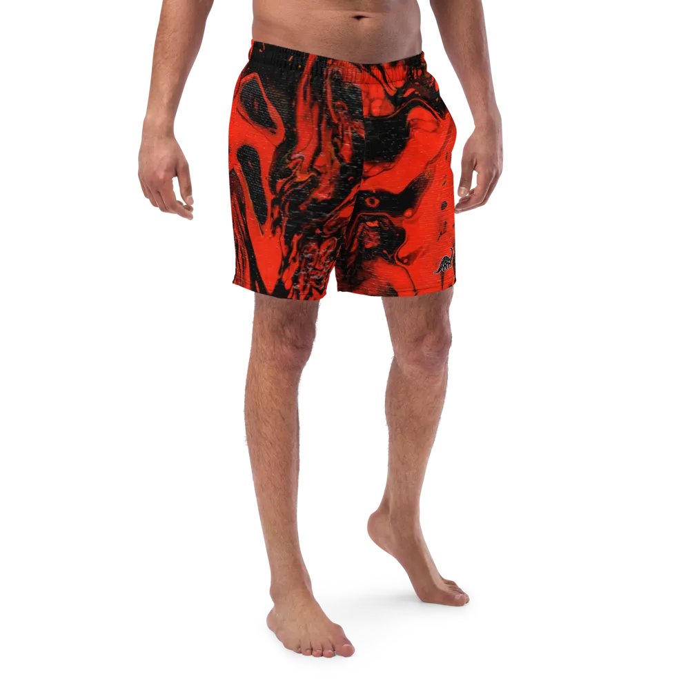 Demon In My Headphones Fluid Acrylic Swim Trunks product image (7)